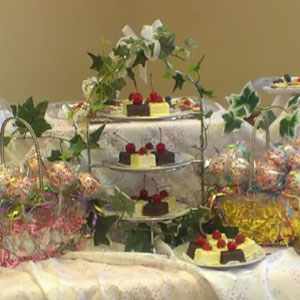 A dessert display